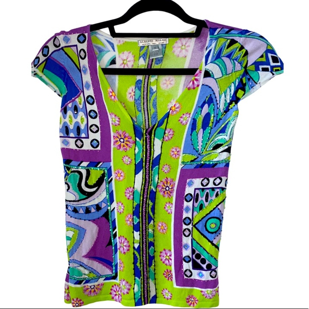 Alberto Makali Embroidered Top